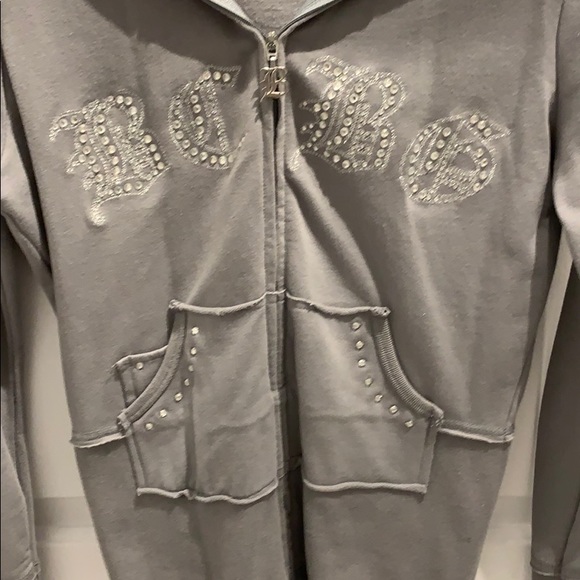 EUC BCBG MaxAzria Grey Hoodie - Picture 3 of 13